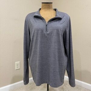 Travis Mathew 1/4 Zip Pullover Mens Size Large Performance Golf Lightweight Gray